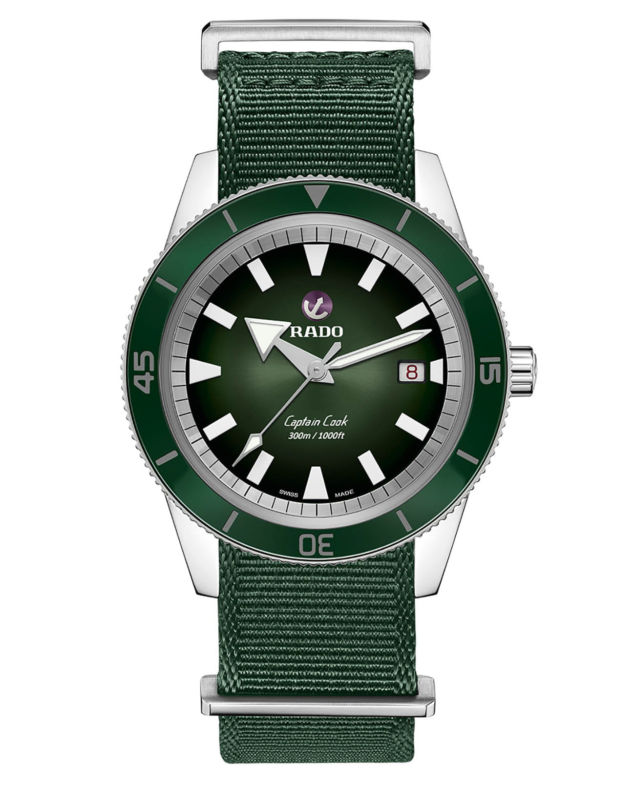 Rado Rado Captain Cook Automatic R32105318 , captain cook швейцария мужские часы на браслете нержавеющая сталь боковой вид